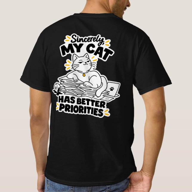 T-shirt Plainte officielle de chat drôle (Dos)