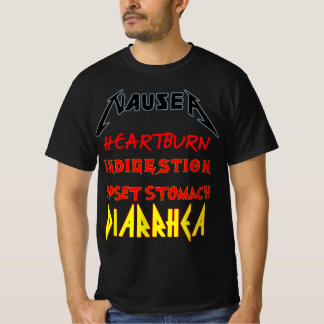 T-shirt plaintes gastriques drôle parfait Nausea band tee