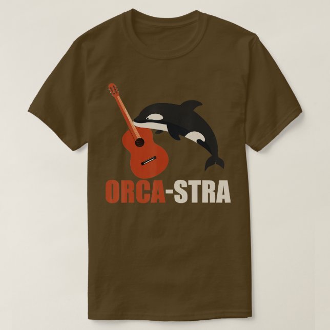 T-shirt Plaisanterie de baleines Orcastra Cello Orca (Design devant)