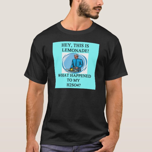 T-shirt plaisanterie de la limonade h2so4 (Devant)