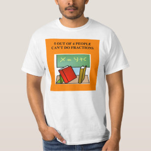 T-shirt plaisanterie de maths de fraction