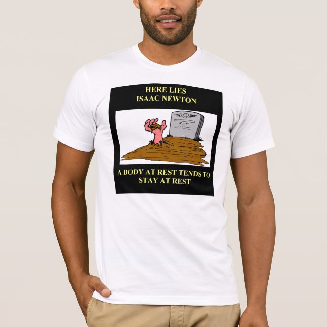 T-shirt plaisanterie d'Isaac Newton (Devant)