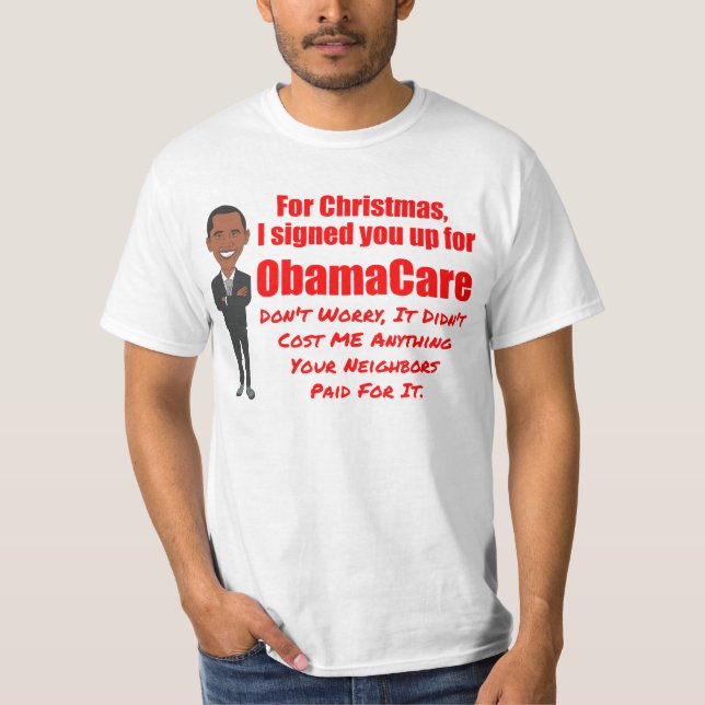 T-shirt Plaisanterie drôle de Noël d'ObamaCare (Devant)