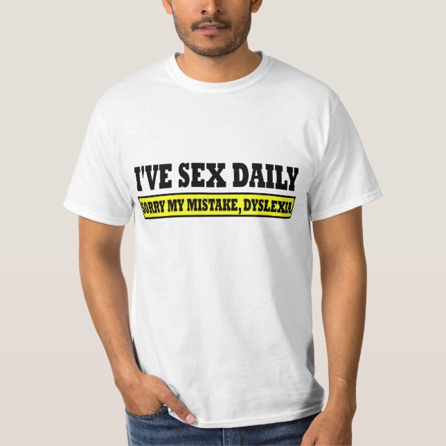 T-shirt Plaisanterie dyslexique (Devant)
