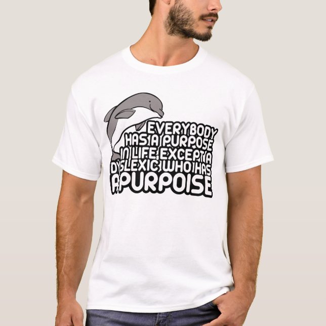 T-shirt Plaisanterie dyslexique insipide (Devant)
