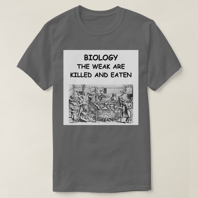 T-shirt Plaisanterie en biologie (Design devant)
