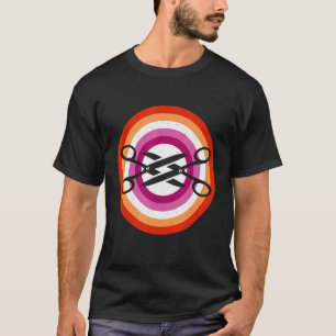 T-shirt Plaisanterie en couple lesbienne Ciseaux Fierté Mo