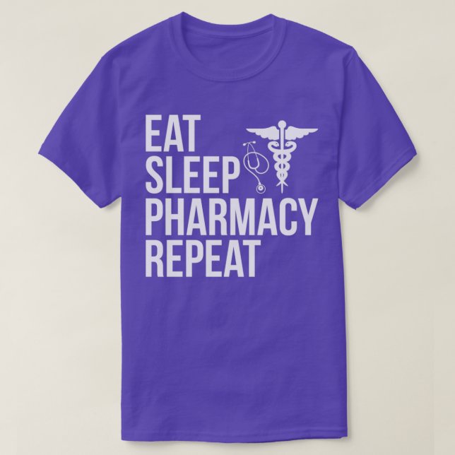 T-shirt Plaisanteries Pharmacienne Design Citation Manger  (Design devant)