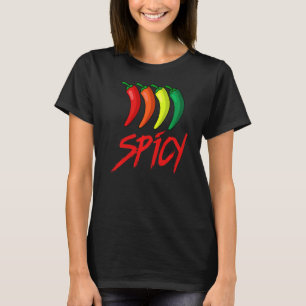 T-shirt Plaisir épicé Sauce Chili Chaud Peppers Nourriture