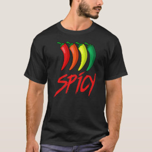 T-shirt Plaisir épicé Sauce Chili Chaud Peppers Nourriture