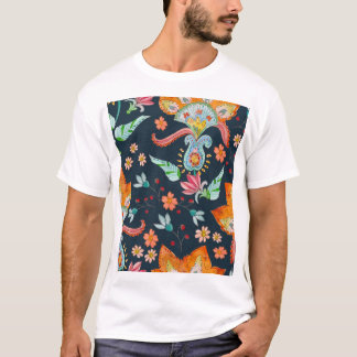 T-shirt Plaisir floral : Aquarelle texture de fleurs