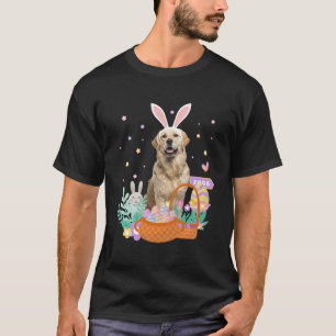 T-shirt Plaisir Pâques or repêcheur chien oeufs chasser pa