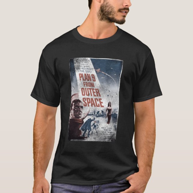 T-shirt Plan 9 du ventilateur de film spatial (Devant)