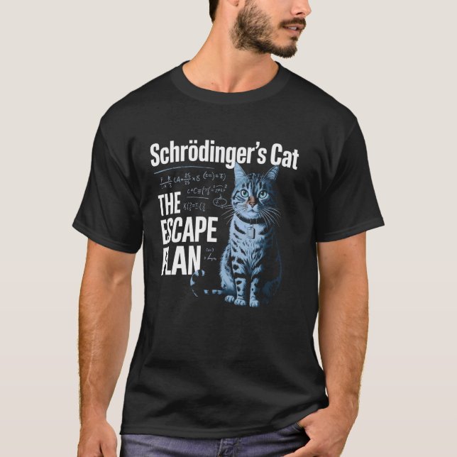 T-shirt Plan Chat de Schrödinger Drôle Physique Science En (Devant)