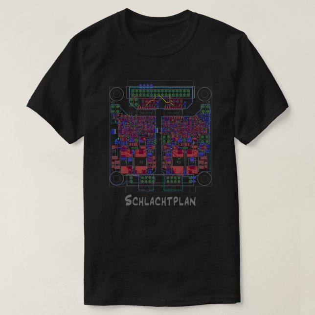 T-shirt Plan d'abattage Circuit électronique PCB (Design devant)