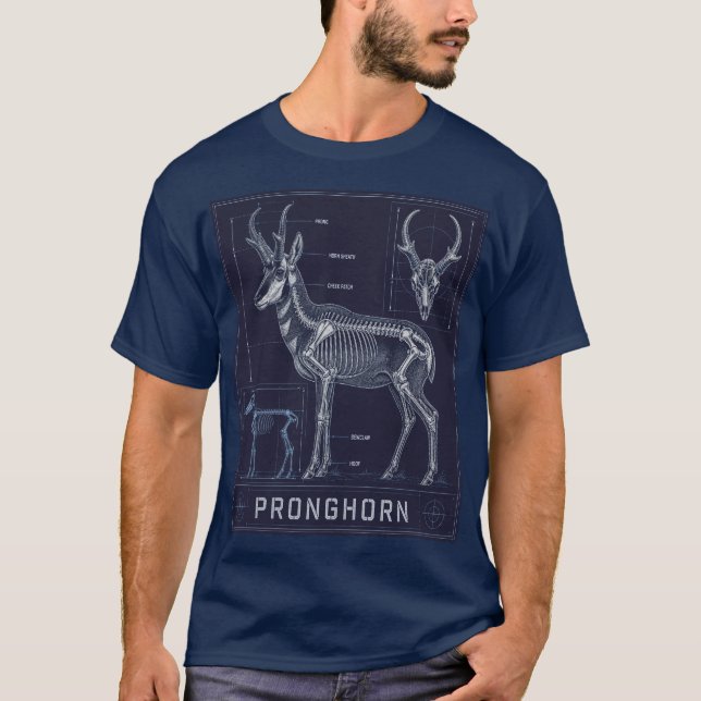 T-shirt Plan d'anatomie d'Antilocapre (Devant)