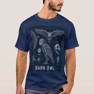 T-shirt Plan d'anatomie de l'effraie des clochers