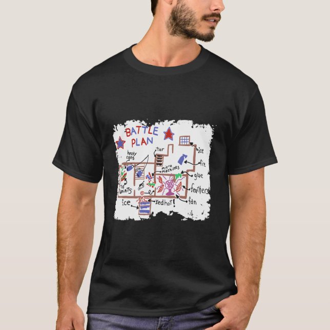 T-shirt Plan de bataille Accueil L'Aube seule (Devant)