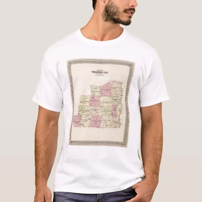 T-shirt Plan de Comté d'Orange au Vermont (Devant)