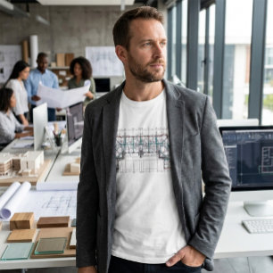 T-shirt Plan de conception architecturale