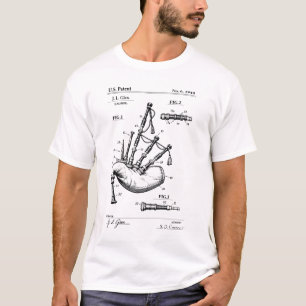 T-shirt plan de cornemuse médiévale