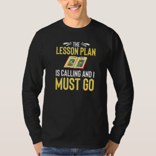 T-shirt Plan de cours enseignant planificateur préscolaire