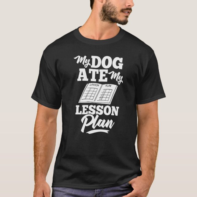 T-shirt Plan de cours enseignant planificateur préscolaire (Devant)