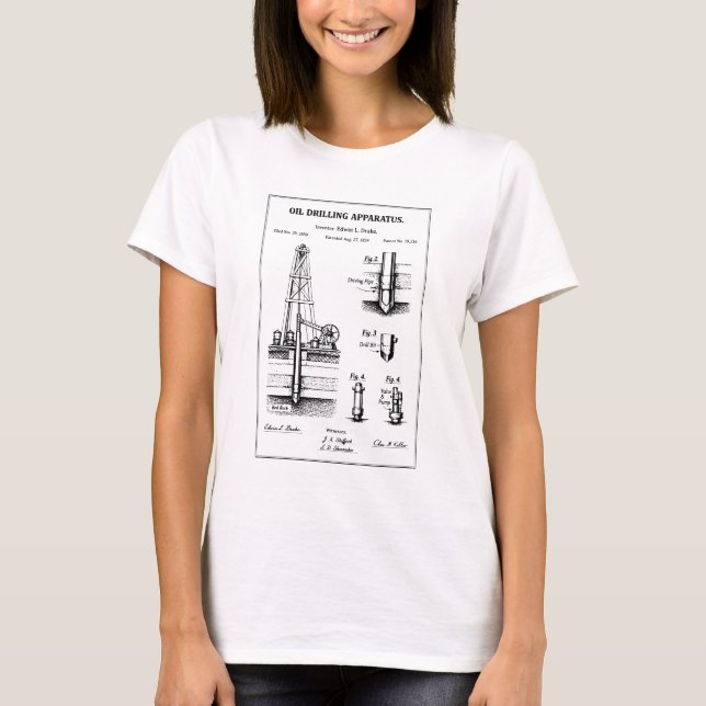 T-shirt plan de forage pétrolier (Devant)