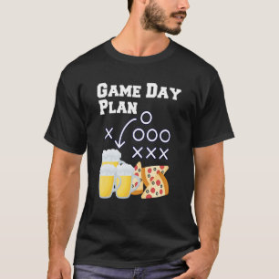 T-shirt Plan de jour de jeu pour les collations de footbal