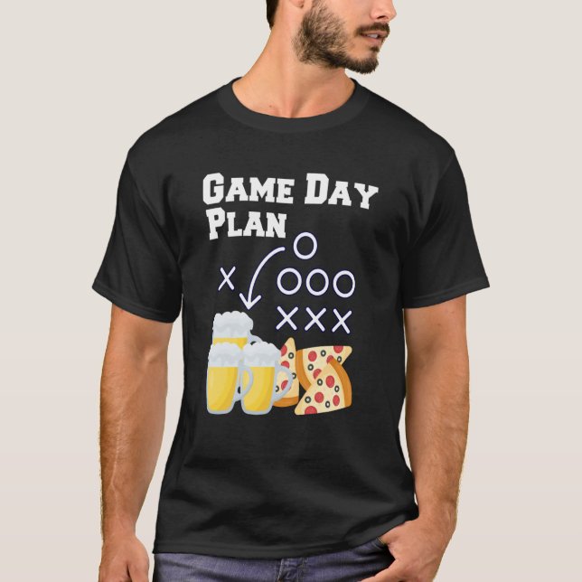 T-shirt Plan de jour de jeu pour les collations de footbal (Devant)