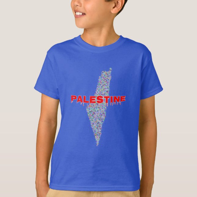 T-shirt Plan de la Palestine du Canada | Palestine libre | (Devant)