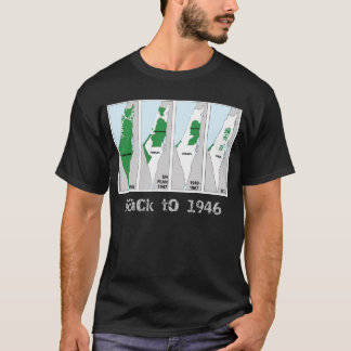 T-shirt Plan de la Palestine, Retour à 1946, drapeau de la