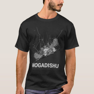 T-shirt Plan de la ville de Mogadishu (GRANDE IMPRESSION)