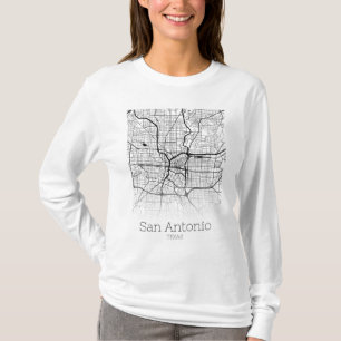 T-shirt Plan de la ville de San Antonio