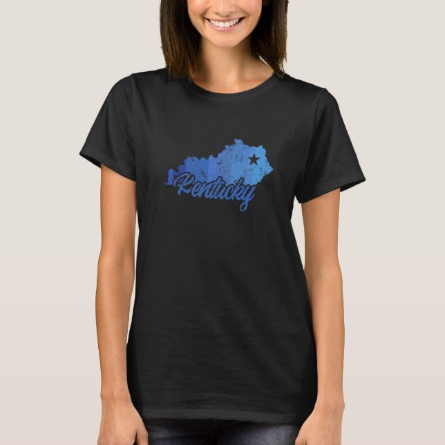 T-shirt Plan de l'État du Kentucky Usa (Devant)
