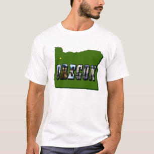 T-shirt Plan de l'Oregon - Plan et texte de l'image