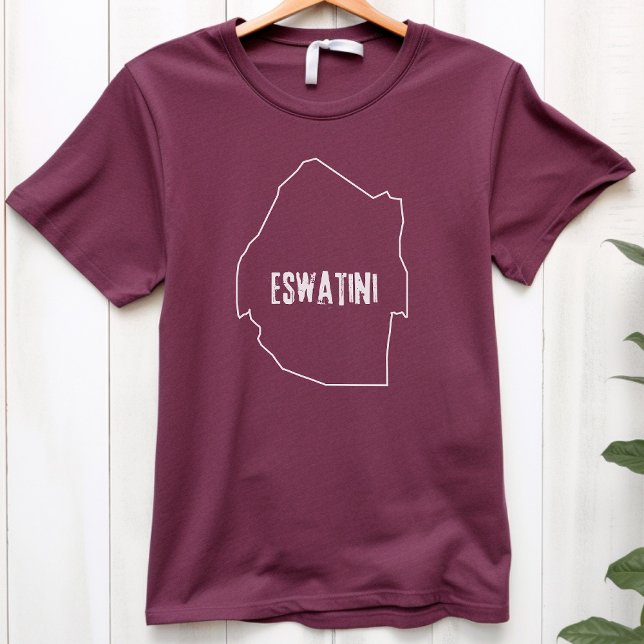 T-shirt Plan de pays Eswatini Plan du Swaziland Ligne Swaz (Créateur téléchargé)