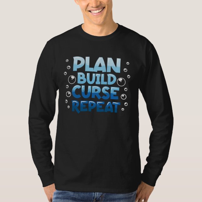 T-shirt Plan de pisciculture Construire la malédiction Rép (Devant)