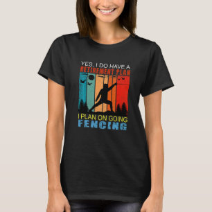 T-shirt Plan de retraite de slogan Sunset Rétro je prévois