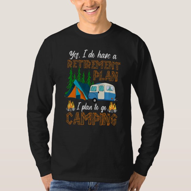 T-shirt Plan de retraite du camping Camping Rv Caravan Ext (Devant)