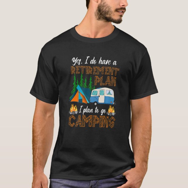 T-shirt Plan de retraite du camping Camping RV Caravan Ext (Devant)