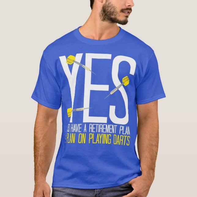 T-shirt Plan de retraite fléchettes Dart Player (Devant)