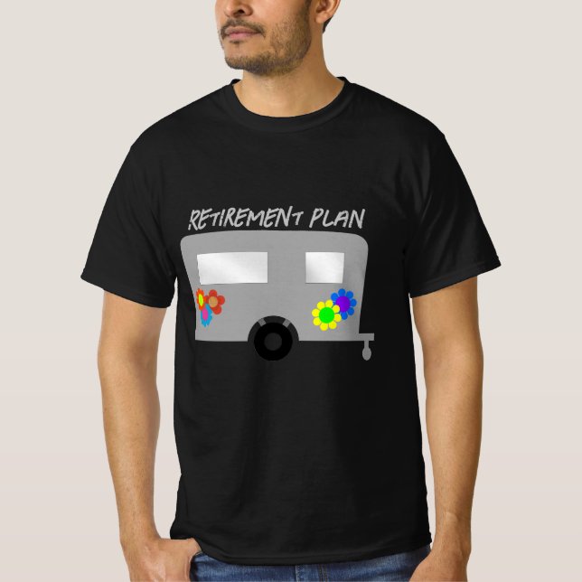 T-shirt Plan de retraite Hippie Trailer (Devant)