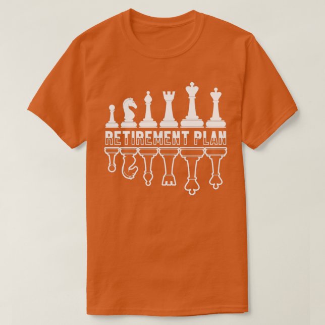 T-shirt Plan de retraite Joueur d'échecs Pièces (Design devant)
