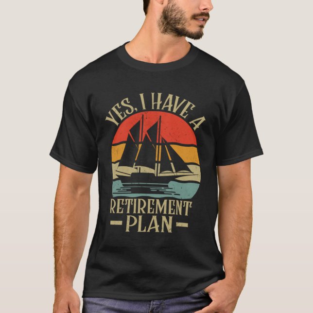 T-shirt Plan de retraite nautique (Devant)
