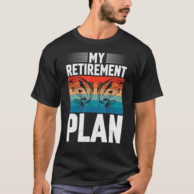 T-shirt Plan de retraite papa et grand-père de pêche (Devant)