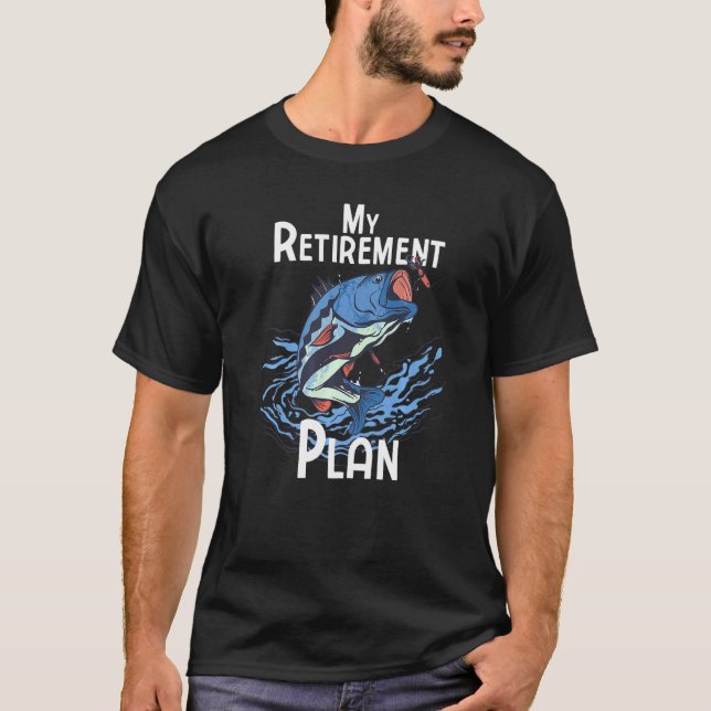 T-shirt Plan de retraite pêche drôle  2 (Devant)
