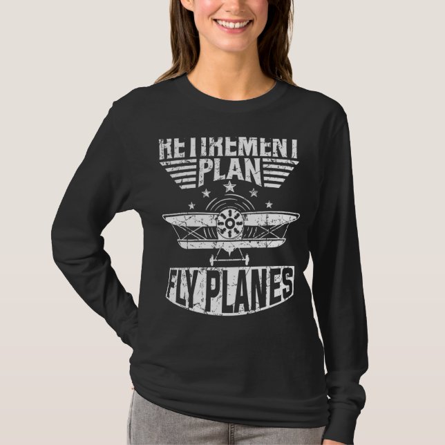 T-shirt Plan de retraite pilote Avions volants Avion (Devant)