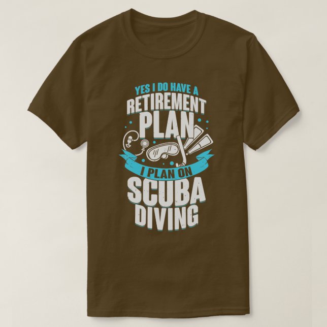 T-shirt Plan de retraite Plongée plongée plongée cadeau (Design devant)