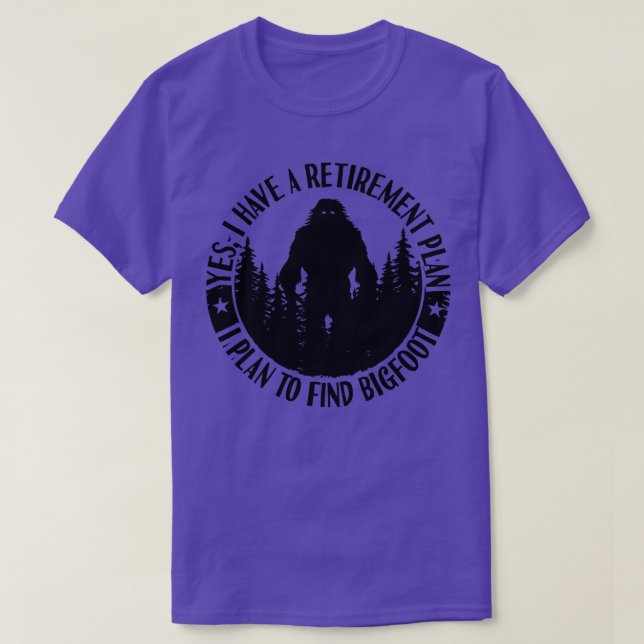 T-shirt Plan de retraite Silhouette Sasquatch (Design devant)